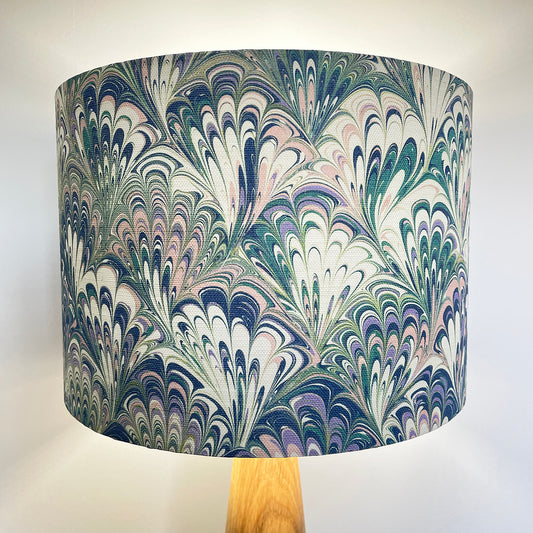 House of Amitié Marbled Lampshade - Linen - Serpentine Spring - Large