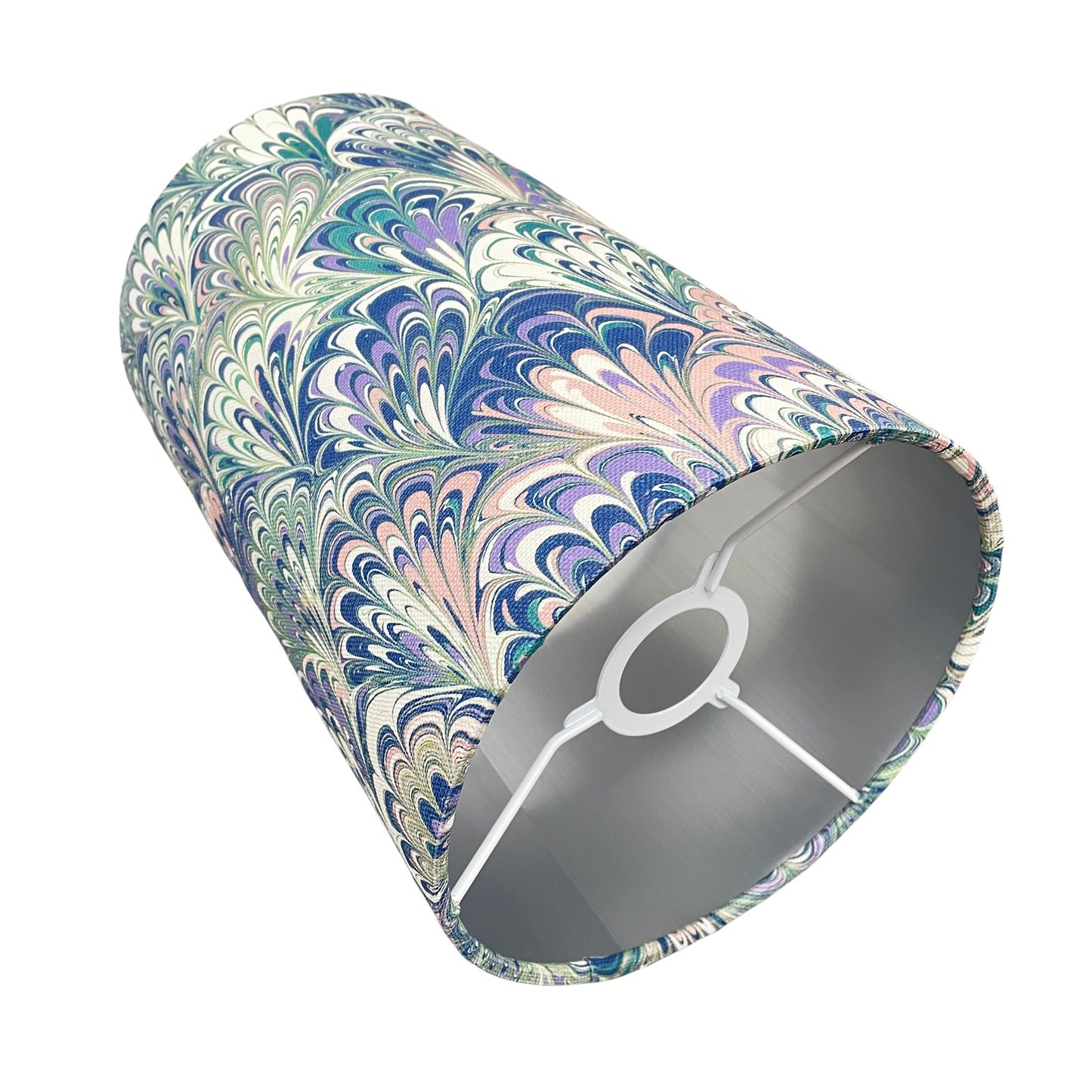 In Stock: Linen Lampshade - Serpentine Spring - Tall