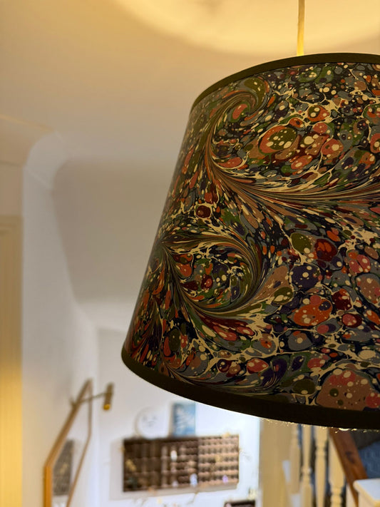 Marbled Lampshade - Dusk Tourmaline - Retro (Medium)