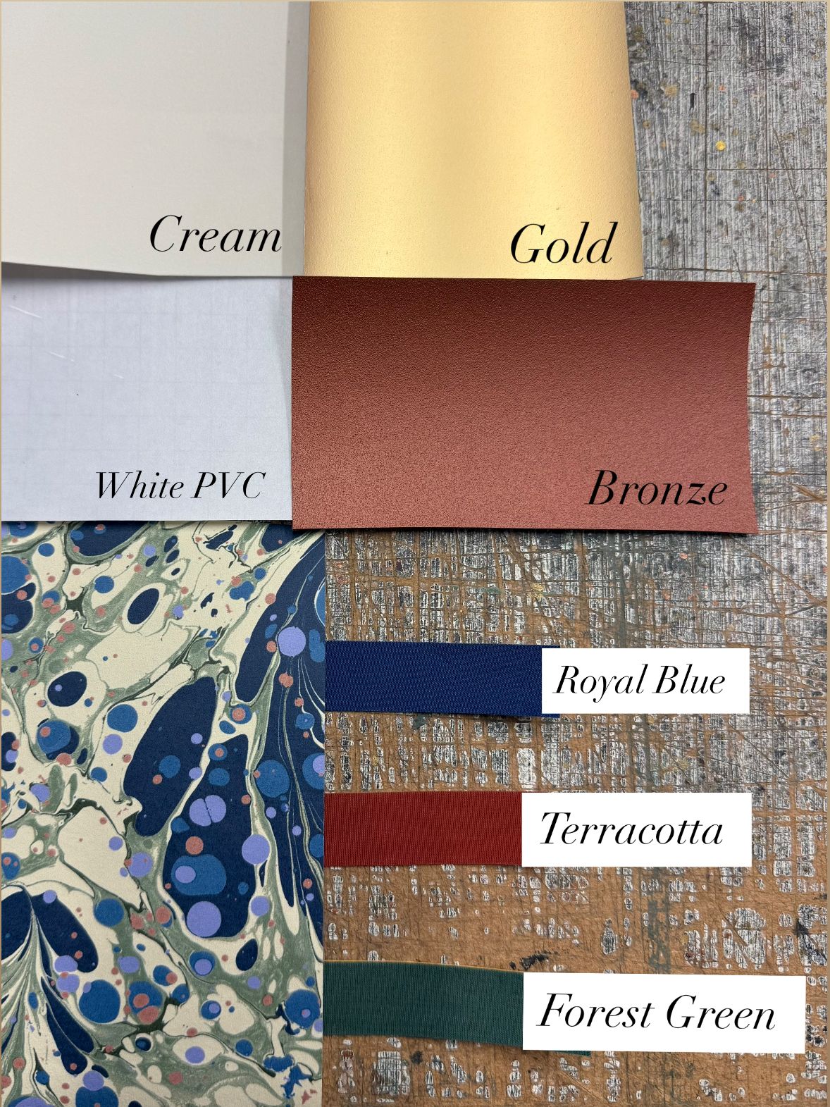 Marbled Lampshade - Juniper Blue Anise - Drum (Large)