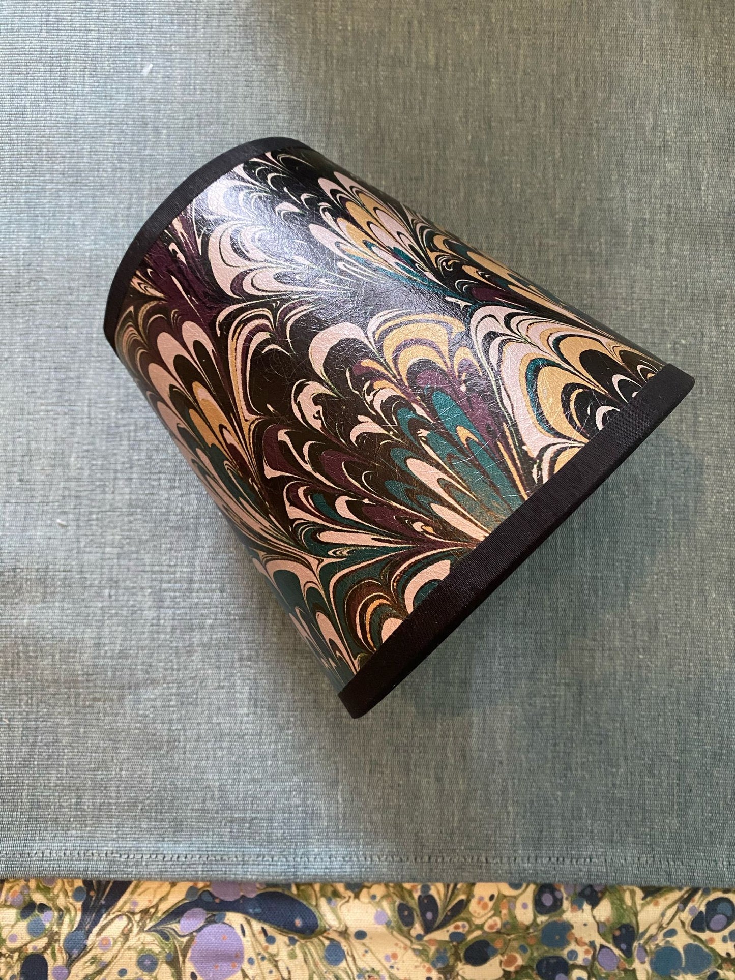 Marbled Lampshade - Serpentine Winter Noir - Empire - Size Small