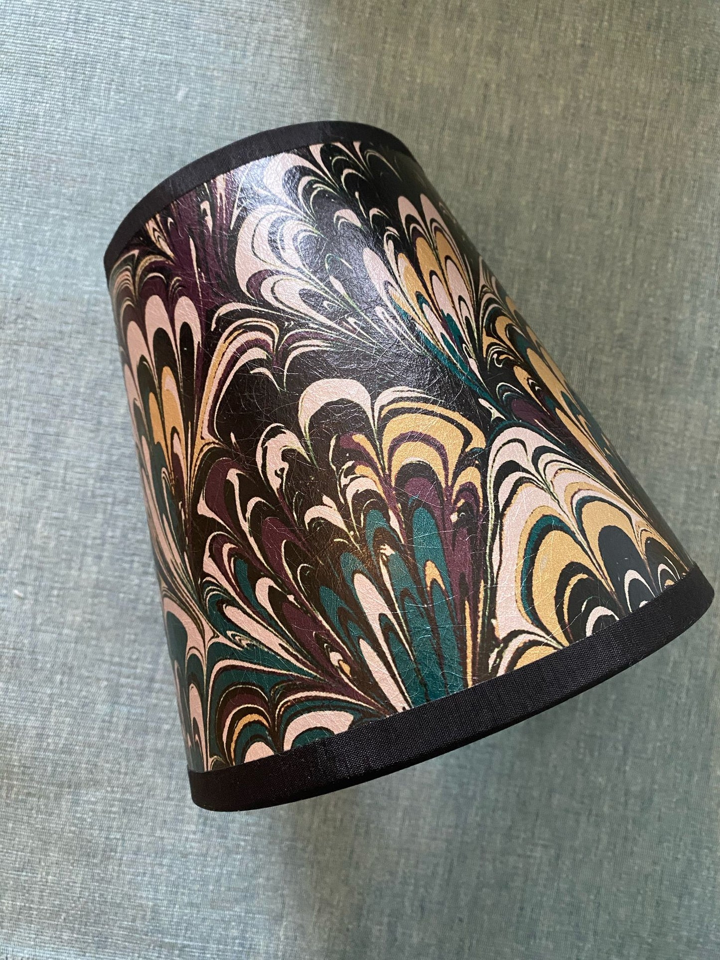 Marbled Lampshade - Serpentine Winter Noir - Empire - Size Small