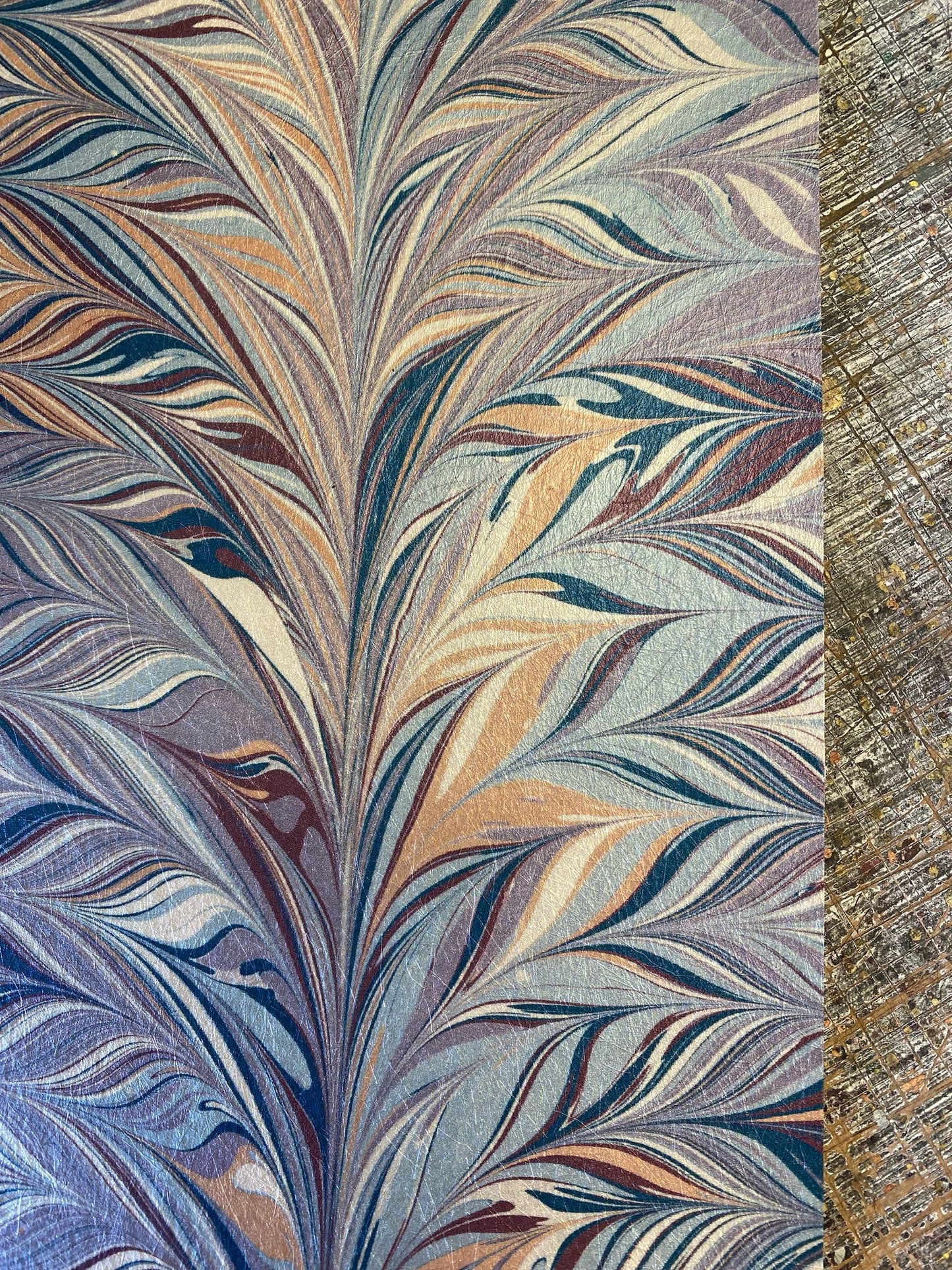 Marbled Wallpaper - 'Foxtail' Col: Woodstock - Mica Coated Non-Woven