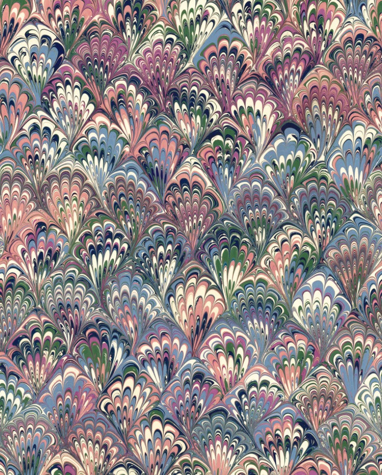 In Stock: Printed Wallpaper - 'Serpentine' Col: Summer- Mica Coated Non-Woven