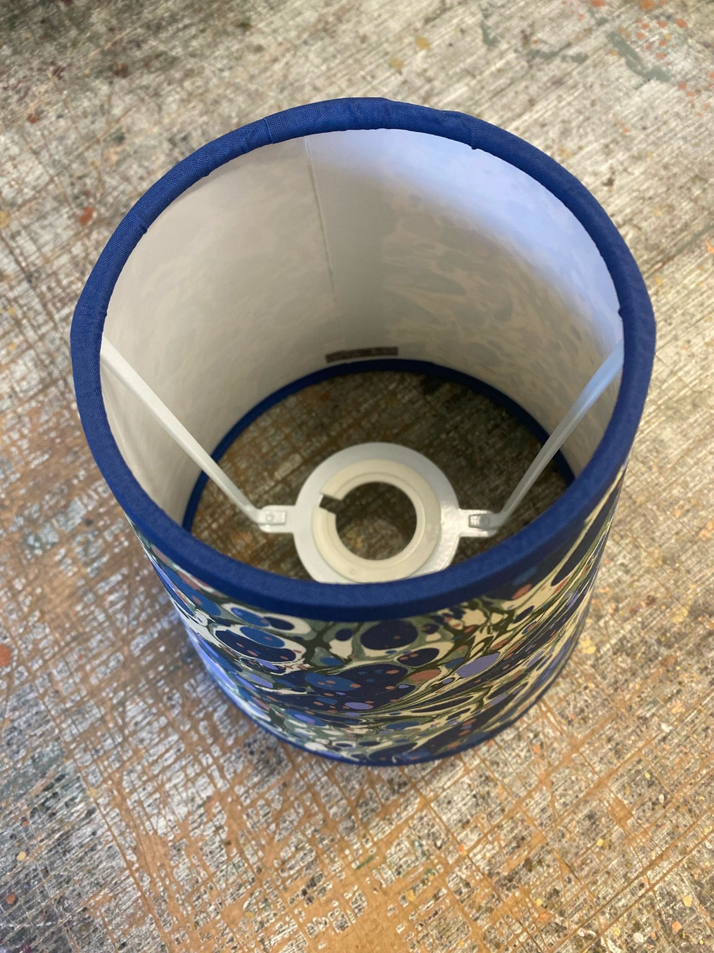 In Stock: Marbled Lampshade - Juniper Blue Anise - Empire - Size Small
