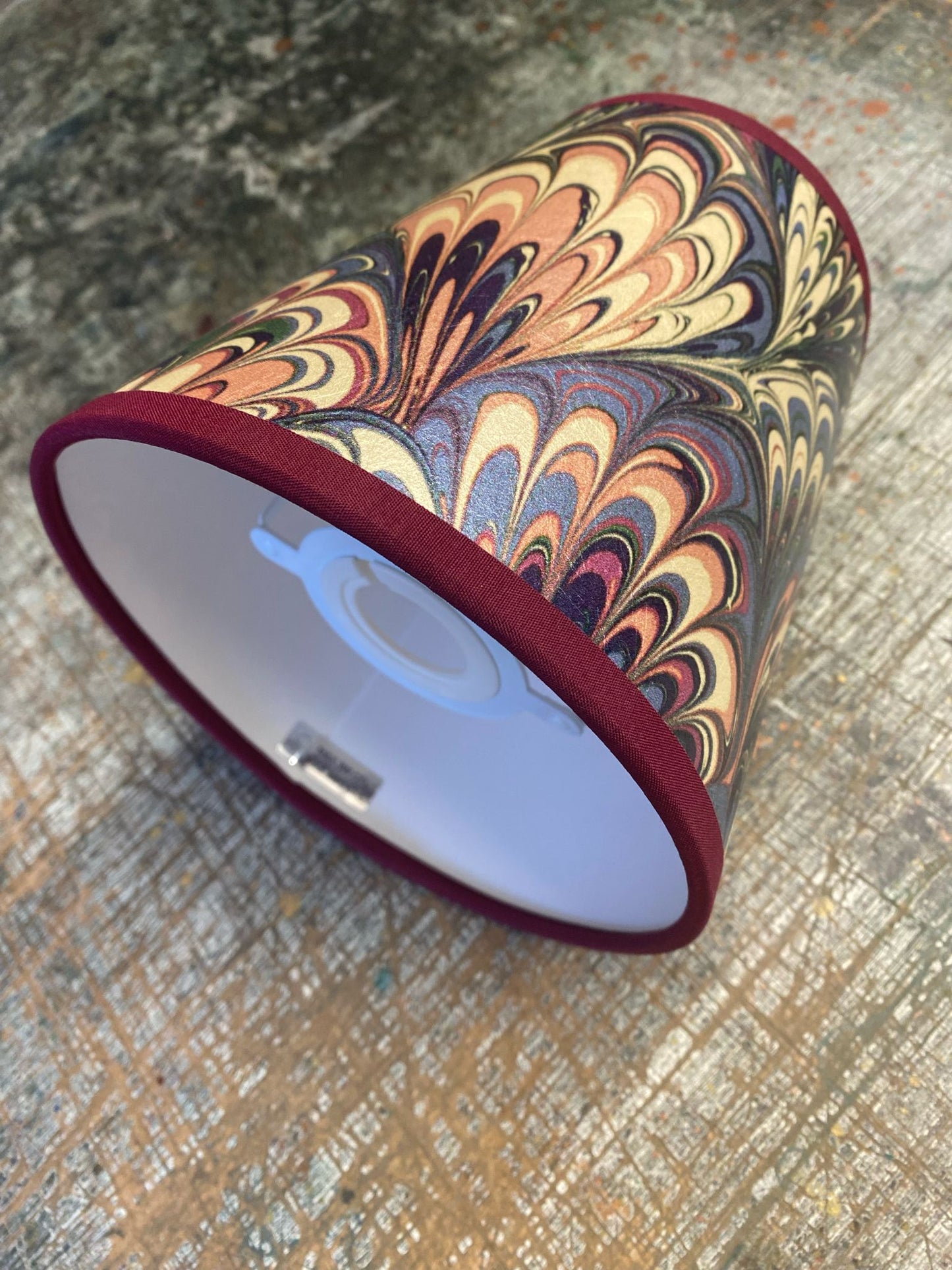 In Stock: Marbled Lampshade - Serpentine Summer - Empire - Size Small