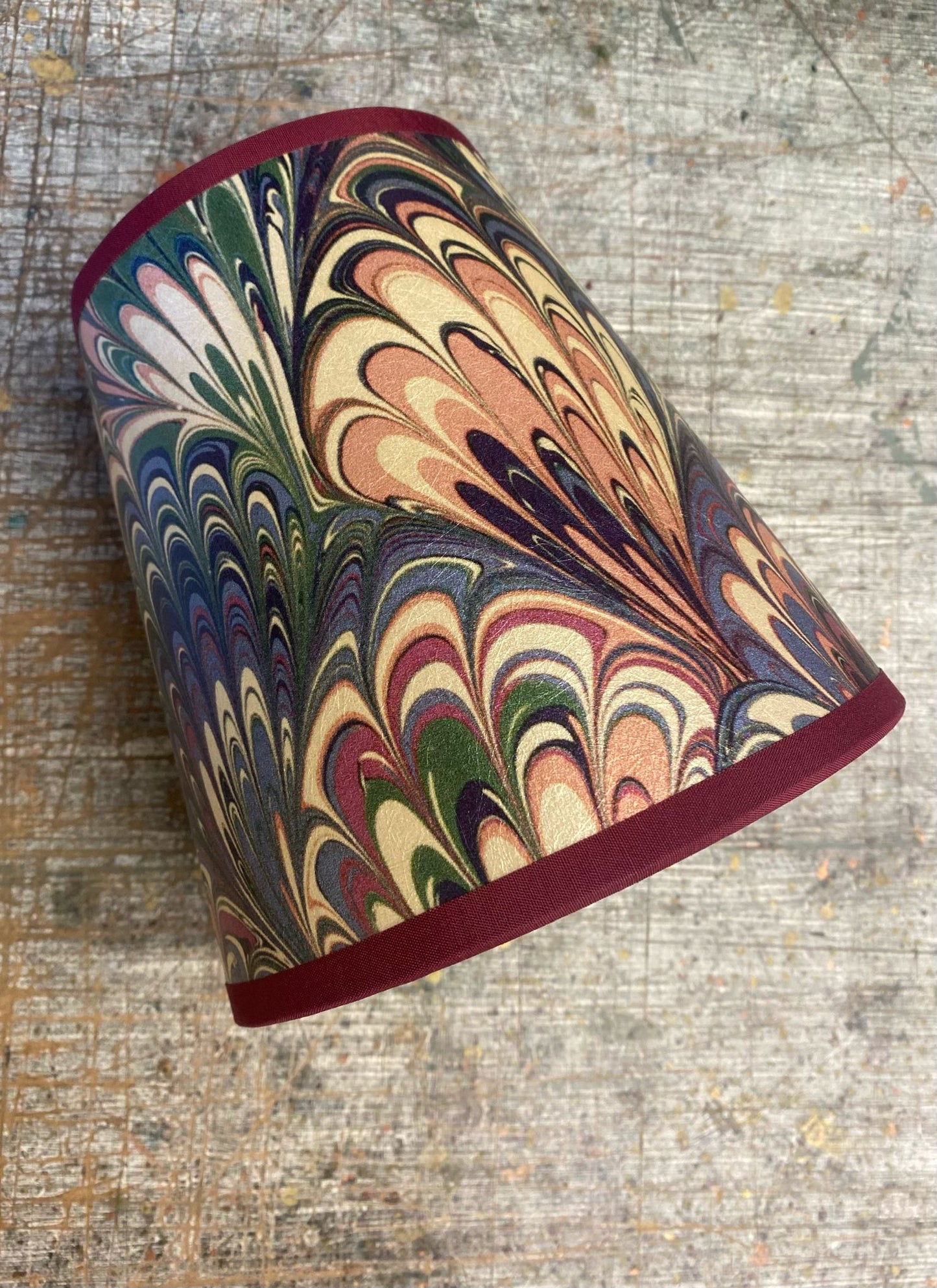 In Stock: Marbled Lampshade - Serpentine Summer - Empire - Size Small
