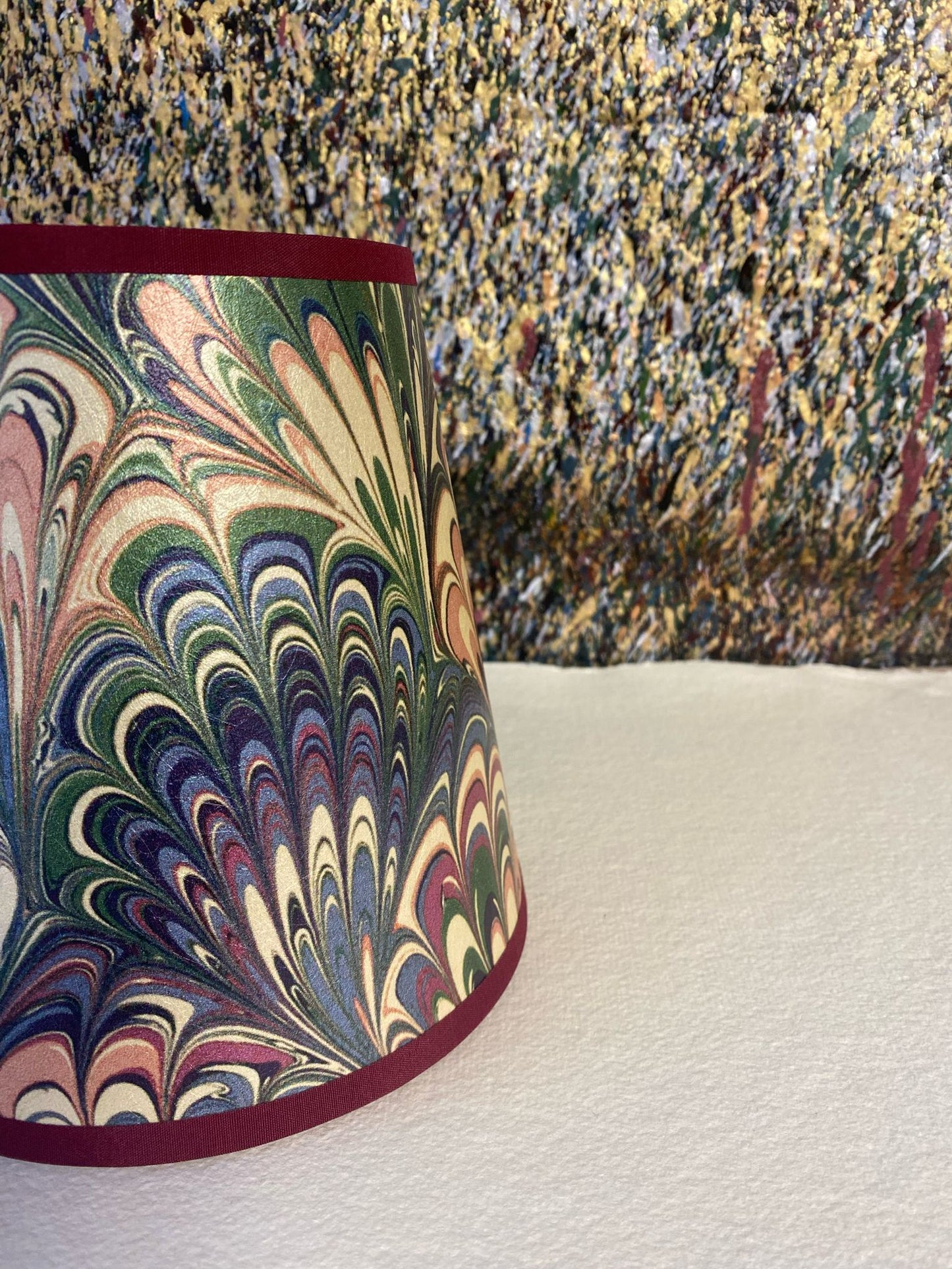 In Stock: Marbled Lampshade - Serpentine Summer - Empire - Size Small