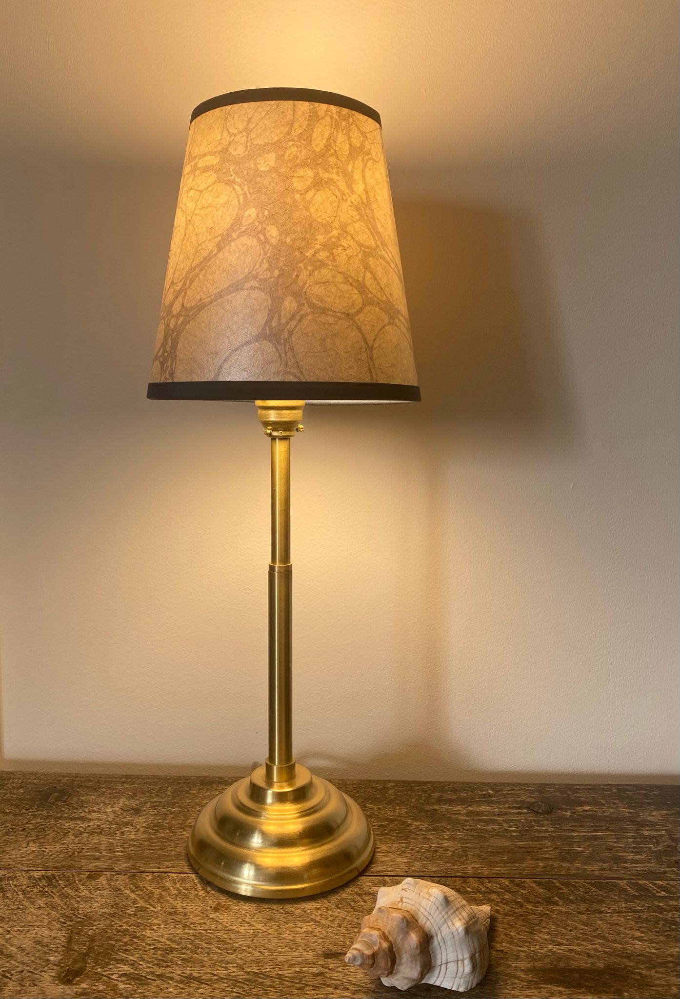 In Stock: Marbled Lampshade - Moucheté Sea Holly - Empire - Size Small