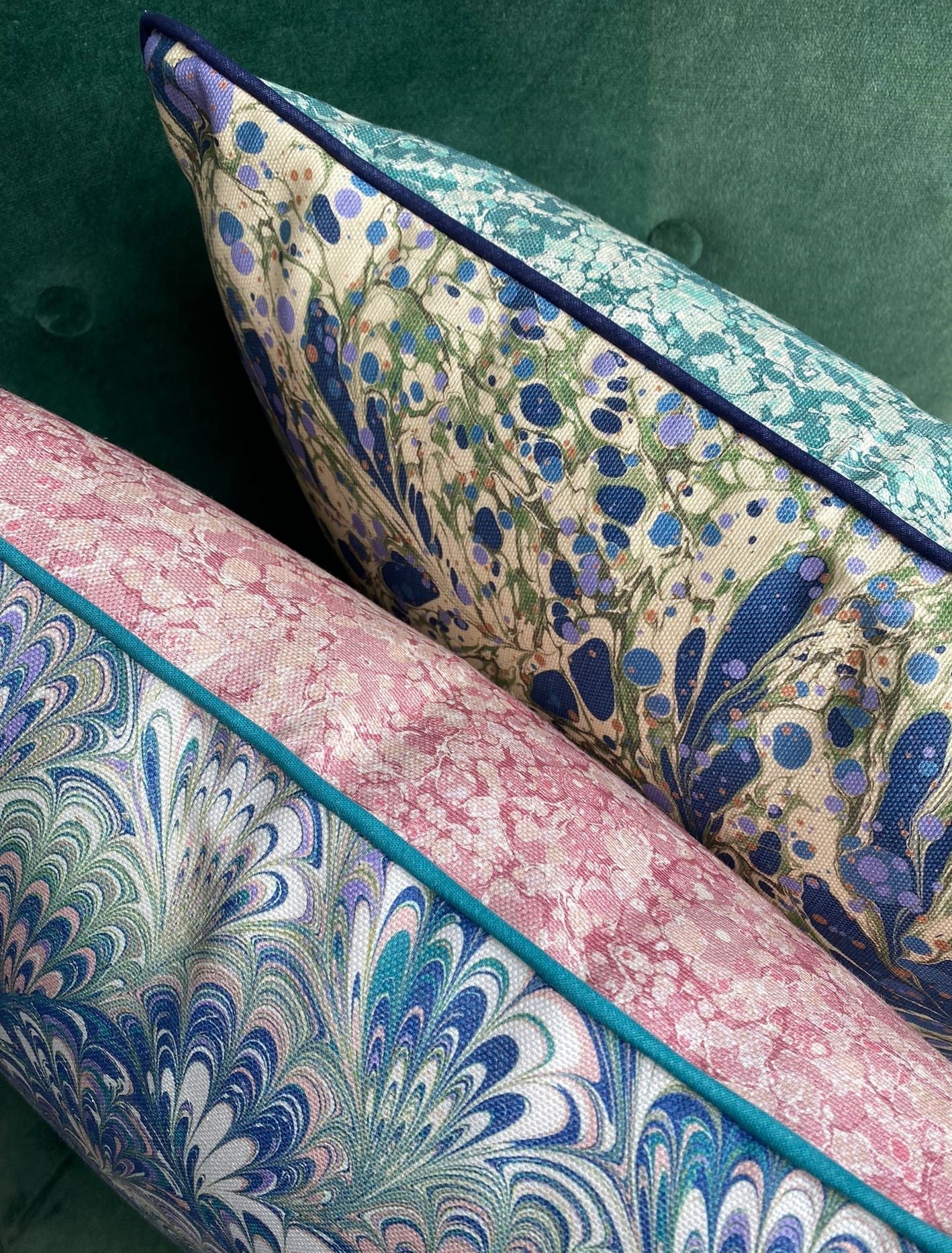 House of Amitié Linen Cushion - Serpentine Spring & Ditzy Eglantine - House of Amitiéproduct_type#CUS - 001