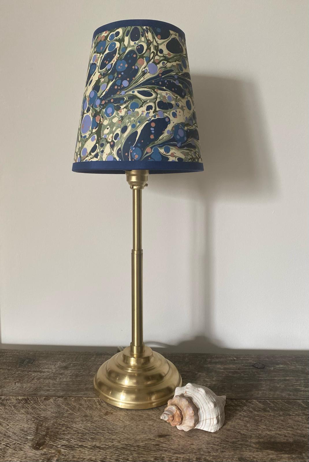 House of Amitié Marbled Paper Lampshade - Juniper Blue Anise - Empire - Size Small - House of Amitiéproduct_type#LAM - WP - 001 - LBF