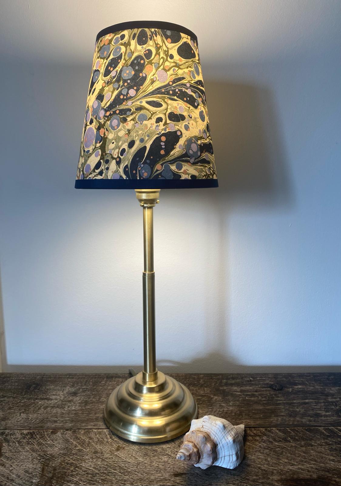 House of Amitié Marbled Paper Lampshade - Juniper Blue Anise - Empire - Size Small - House of Amitiéproduct_type#LAM - WP - 001 - LBF