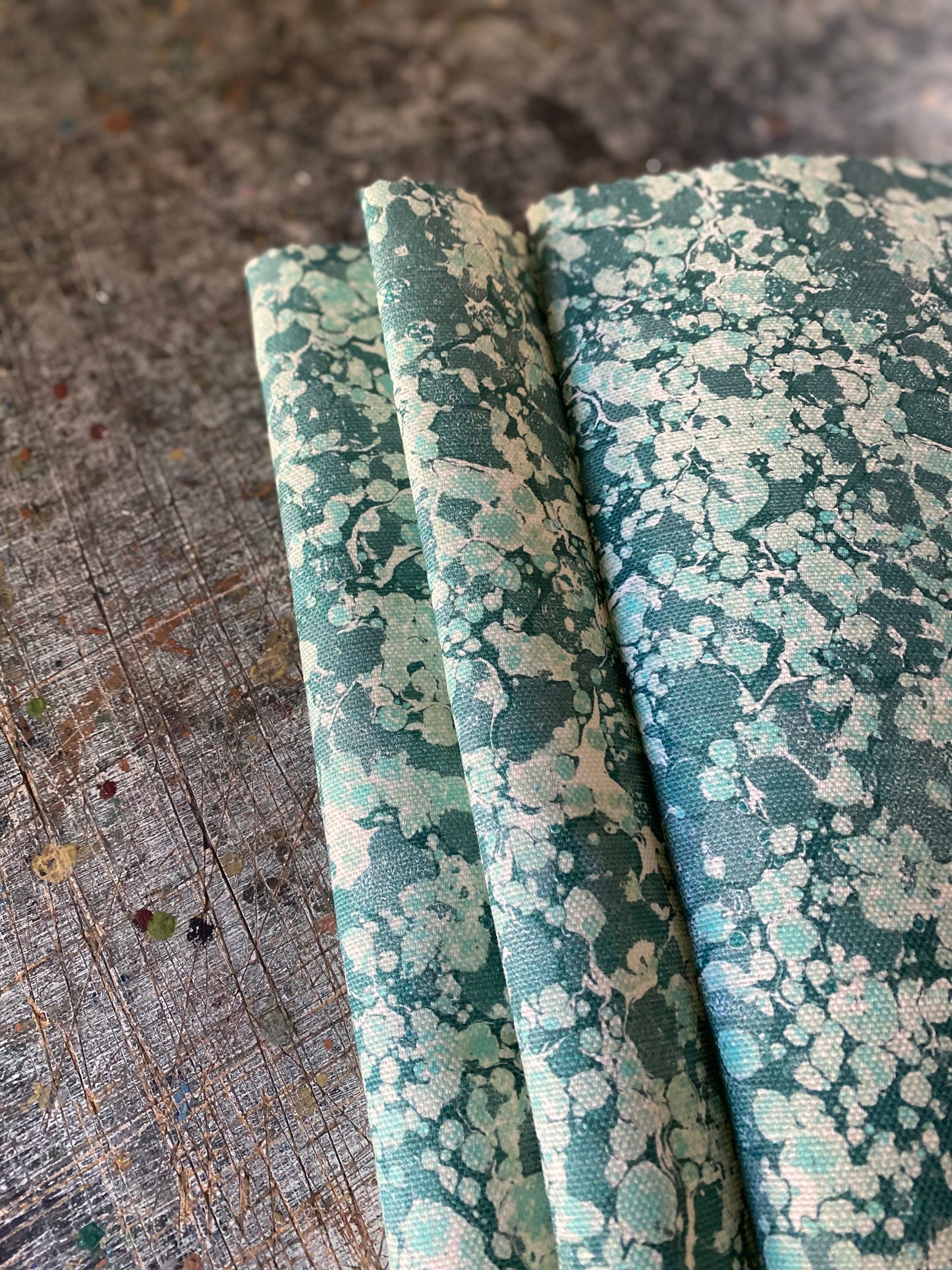Marbled Fabric - 'Ditzy' Col: Aloma - Linen / Cotton Union