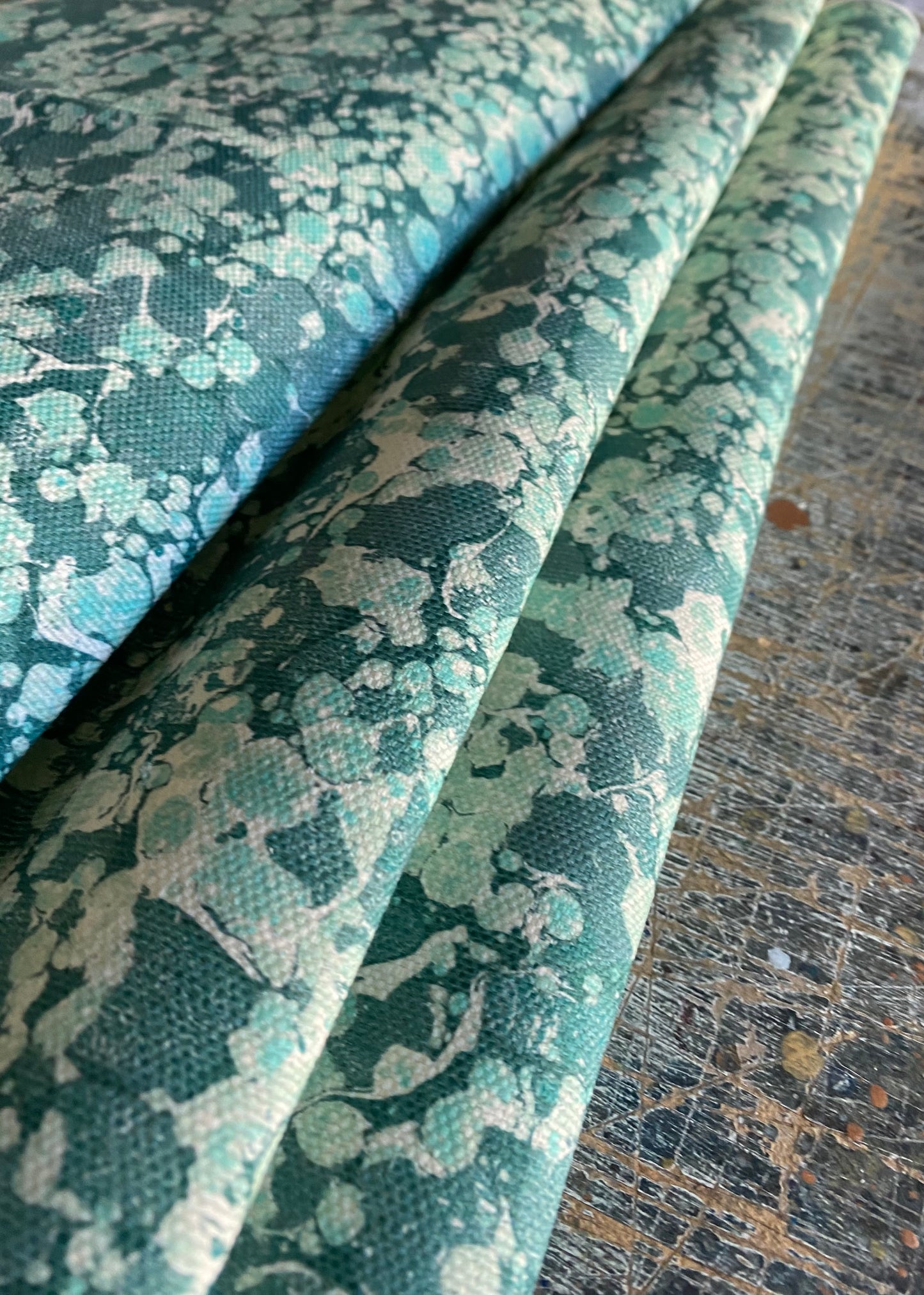 Marbled Fabric - 'Ditzy' Col: Aloma - Linen / Cotton Union