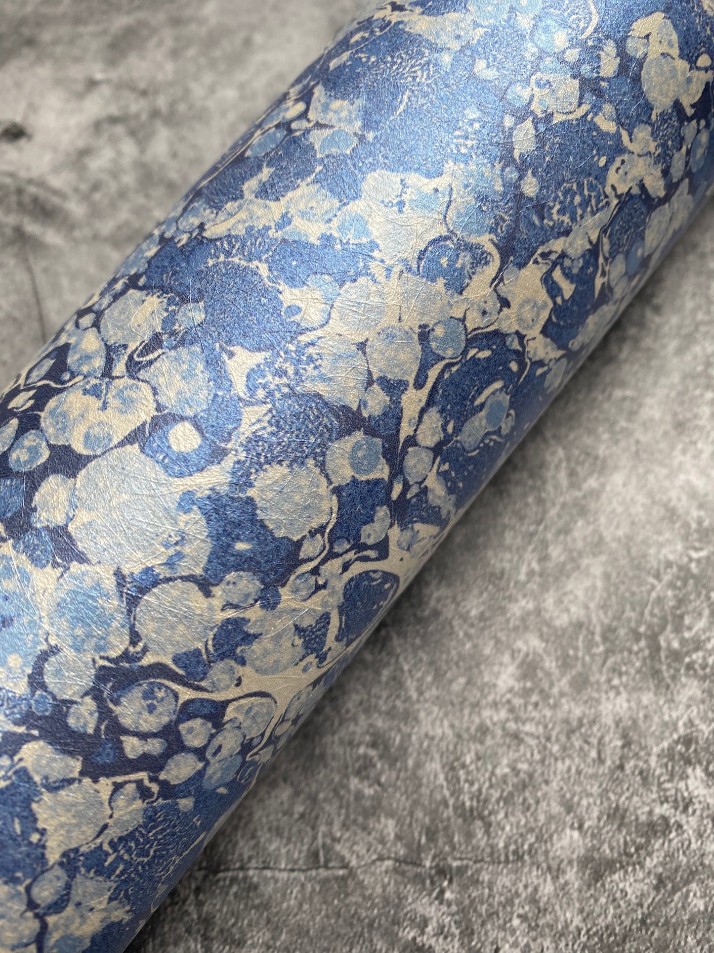 In Stock: Printed Wallpaper - 'Ditzy' Col: Blue Daze - Mica Coated Non-Woven