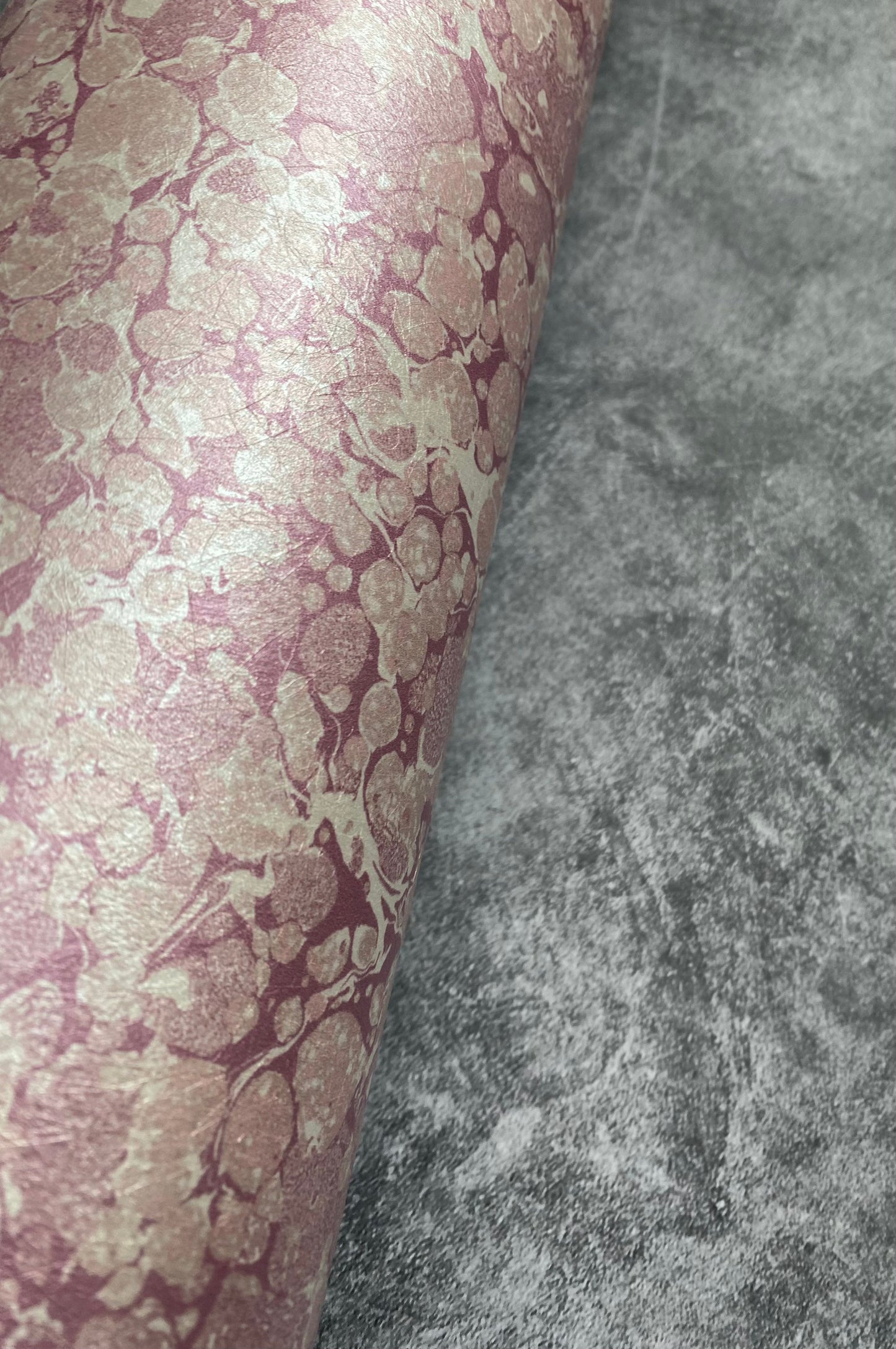 In Stock: Printed Wallpaper - 'Ditzy' Col: Eglantine- Mica Coated Non-Woven