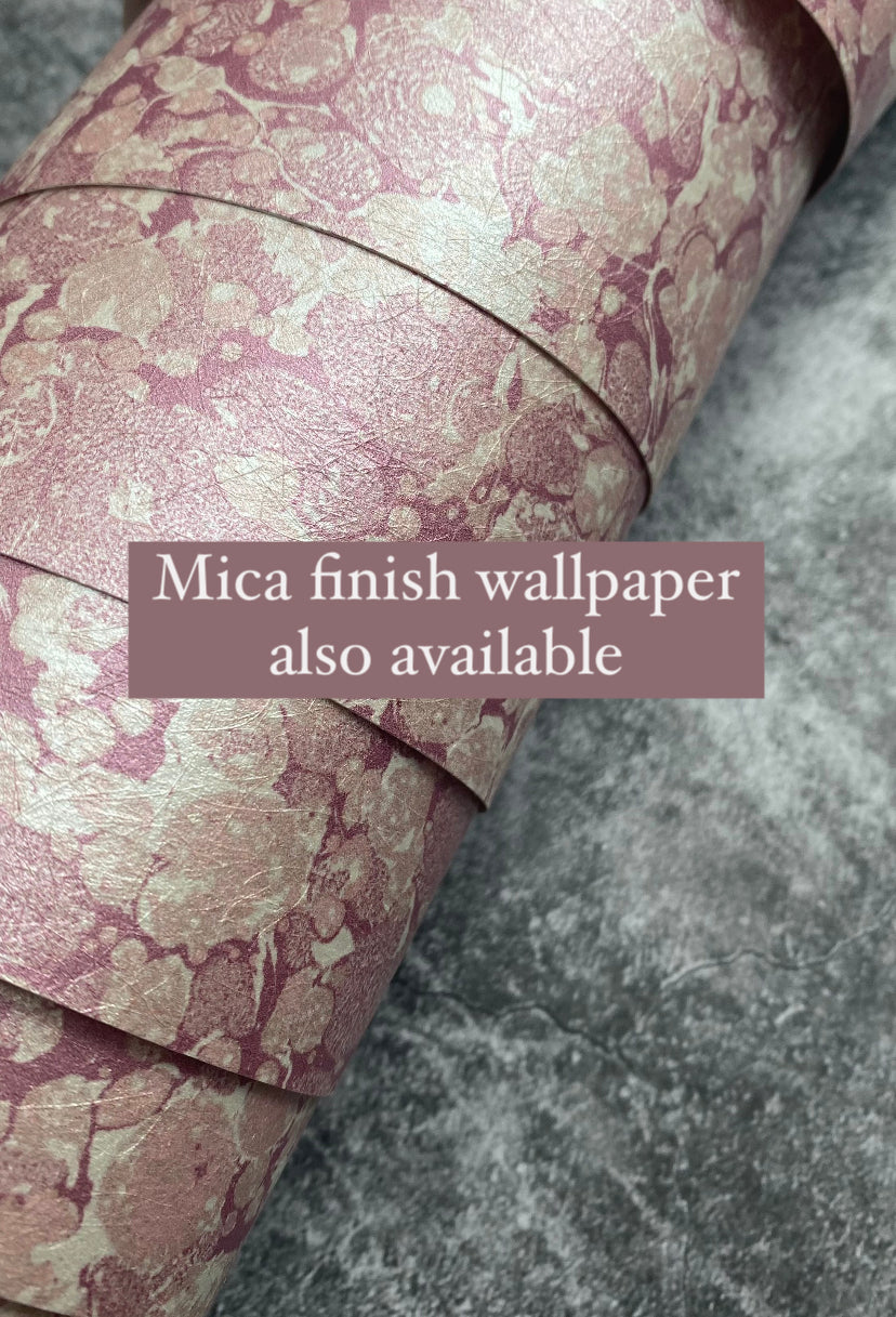 Marbled Fabric - 'Ditzy' Col: Eglantine - 100% Fine Linen