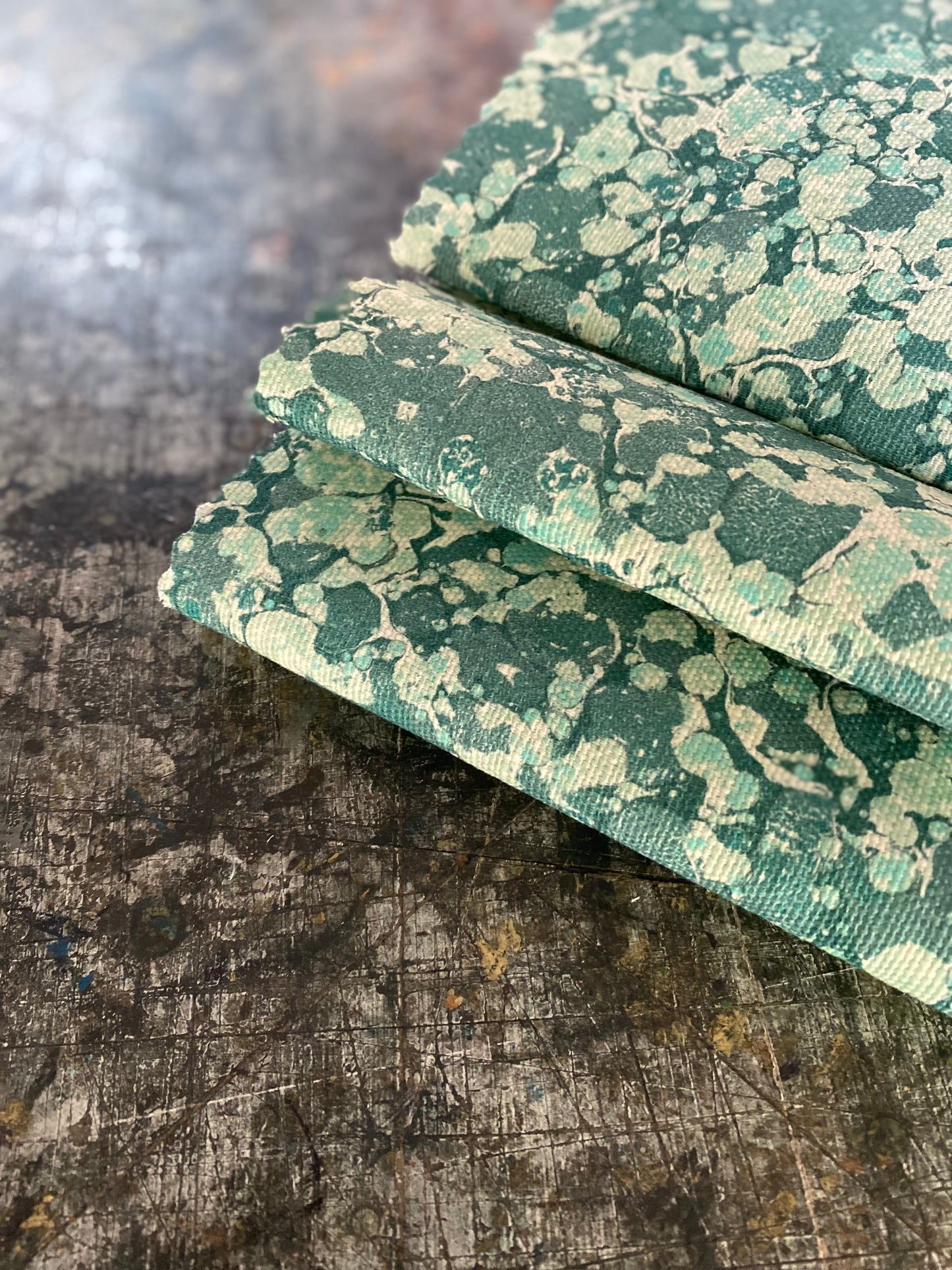 Marbled Fabric - 'Ditzy' Col: Aloma - Linen / Cotton Union