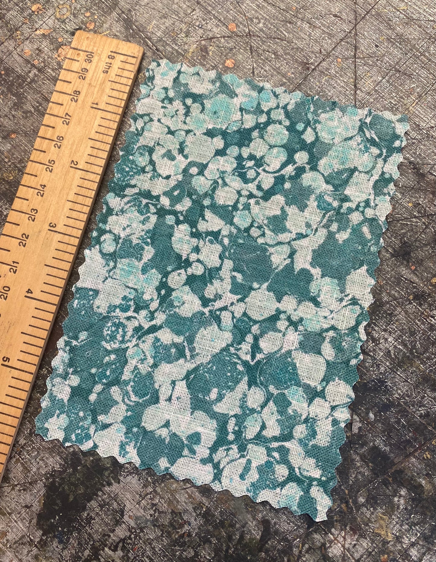 Marbled Fabric - 'Ditzy' Col: Aloma - 100% Fine Linen