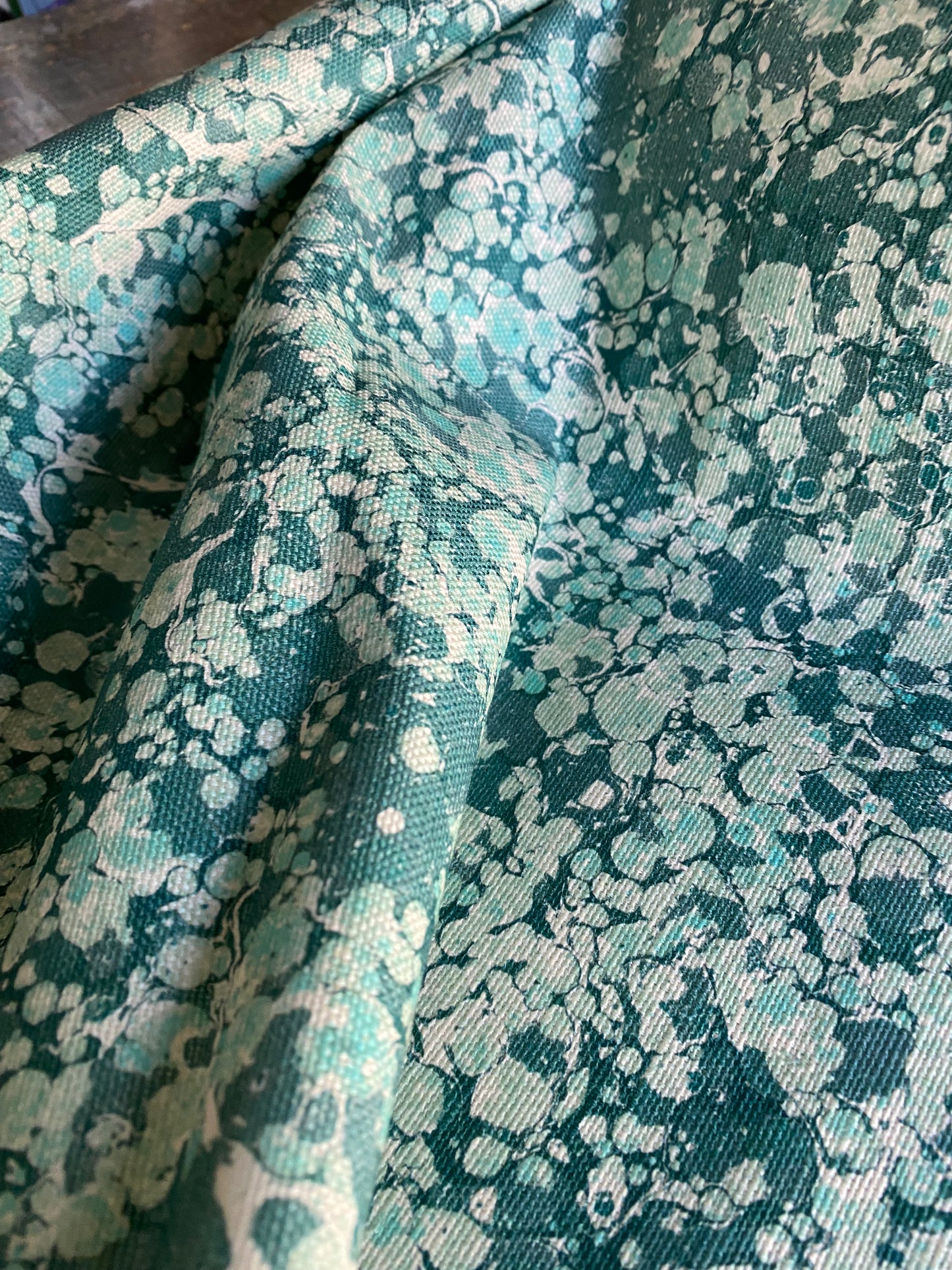 Marbled Fabric - 'Ditzy' Col: Aloma - Linen / Cotton Union