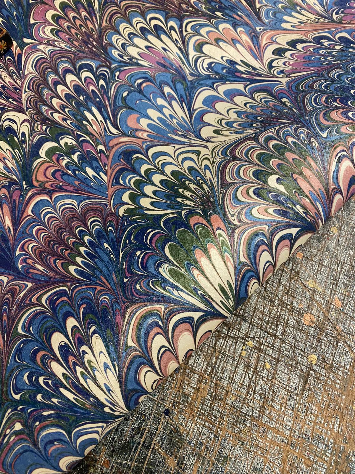 Printed Wallpaper - 'Serpentine' Col: Summer- Mica Coated Non-Woven