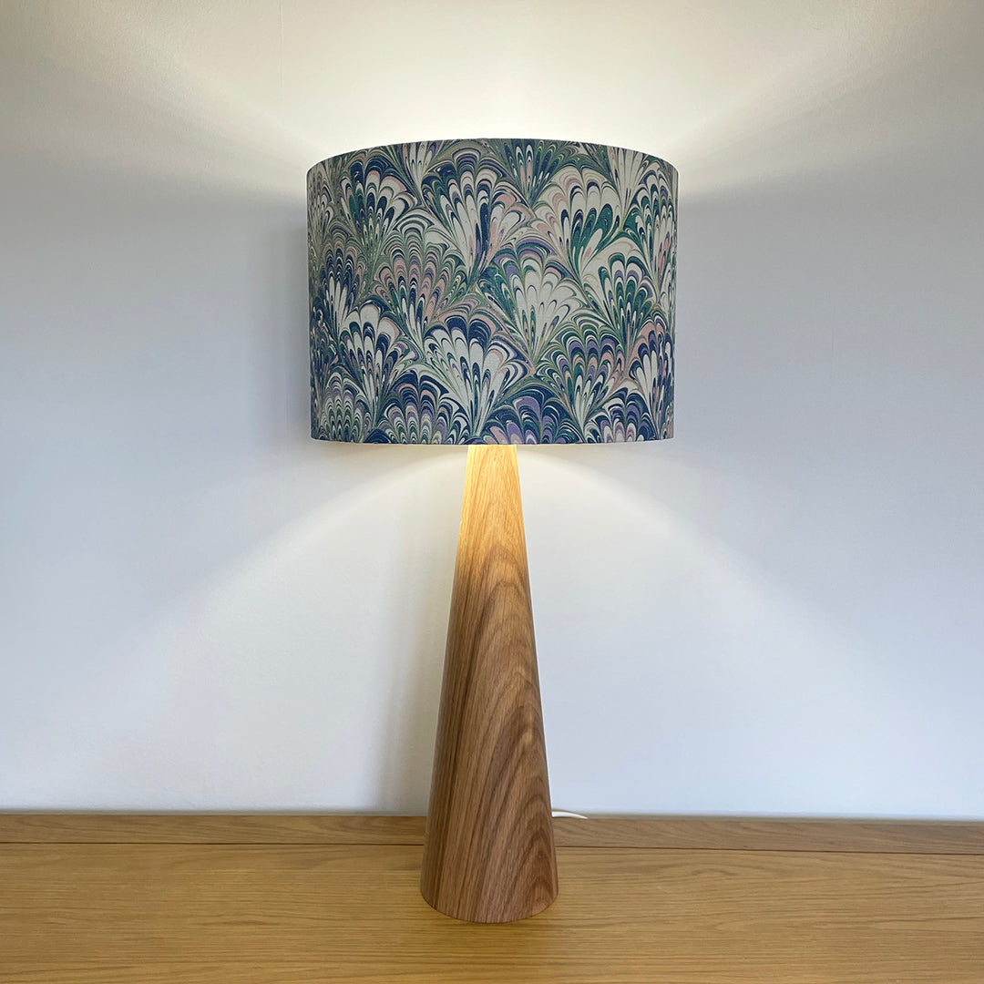 In Stock: House of Amitié Linen Lampshade - Serpentine Spring - Large