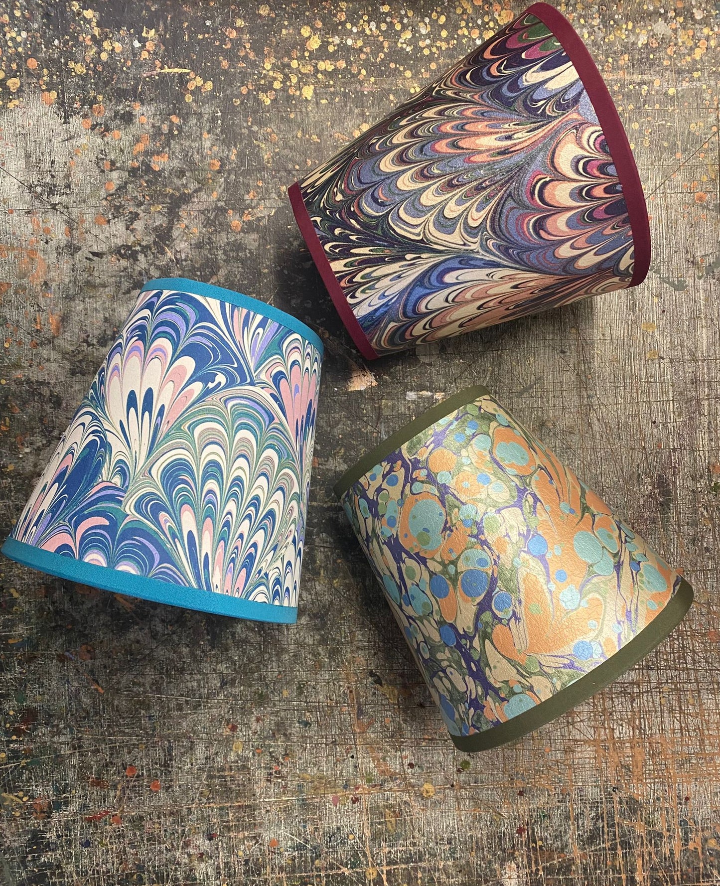 In Stock: Marbled Lampshade - Juniper Neptune - Empire - Size Small