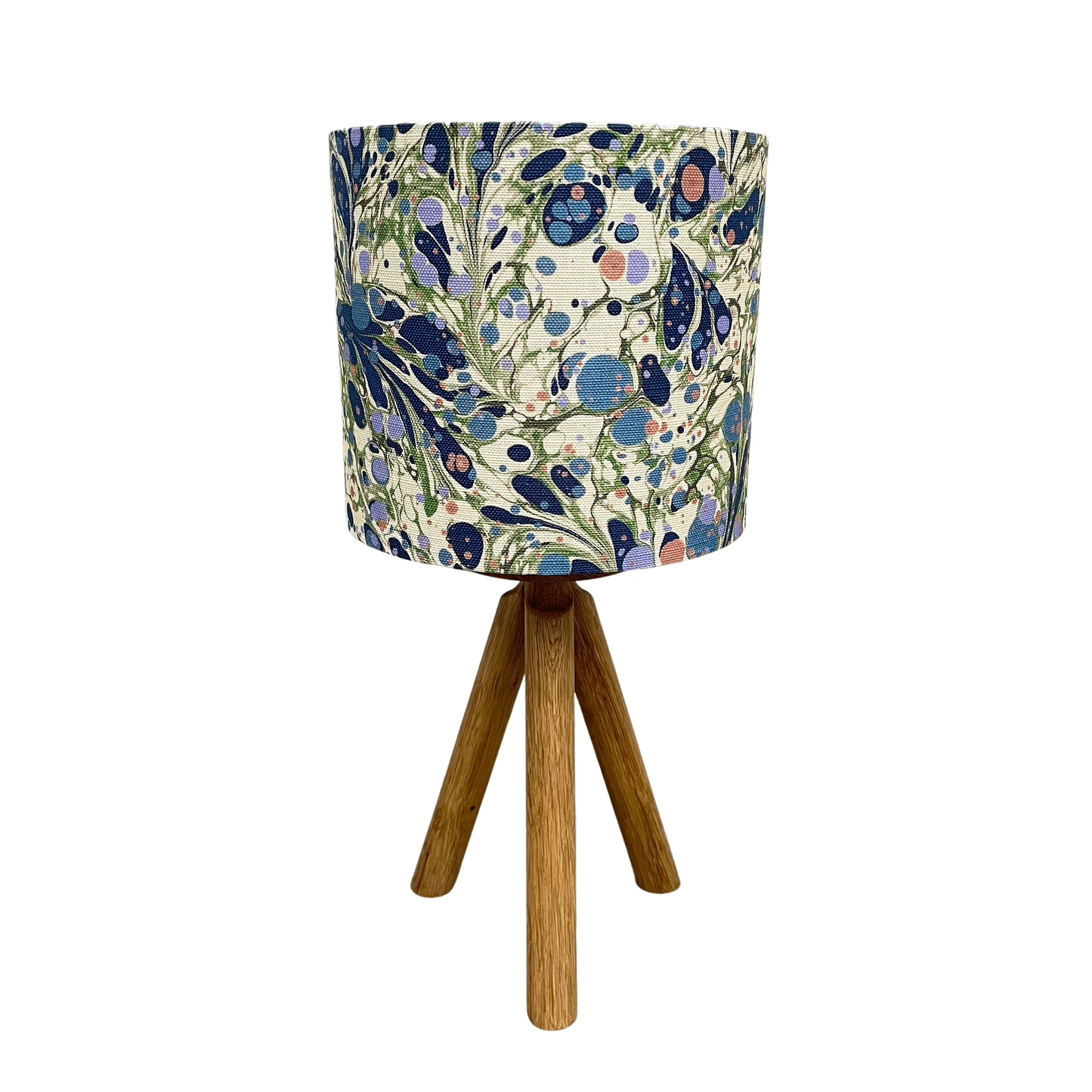 House of Amitié Marbled Lampshade - Linen - Juniper Blue Anise - Standard