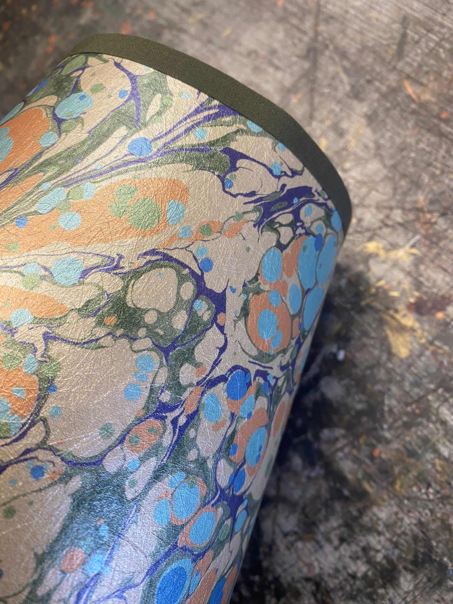In Stock: Marbled Lampshade - Juniper Neptune - Empire - Size Small