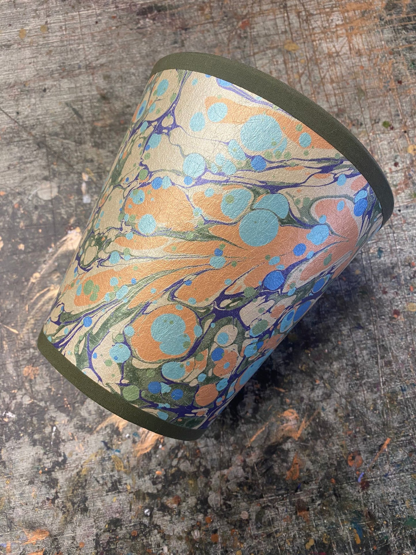 In Stock: Marbled Lampshade - Juniper Neptune - Empire - Size Small