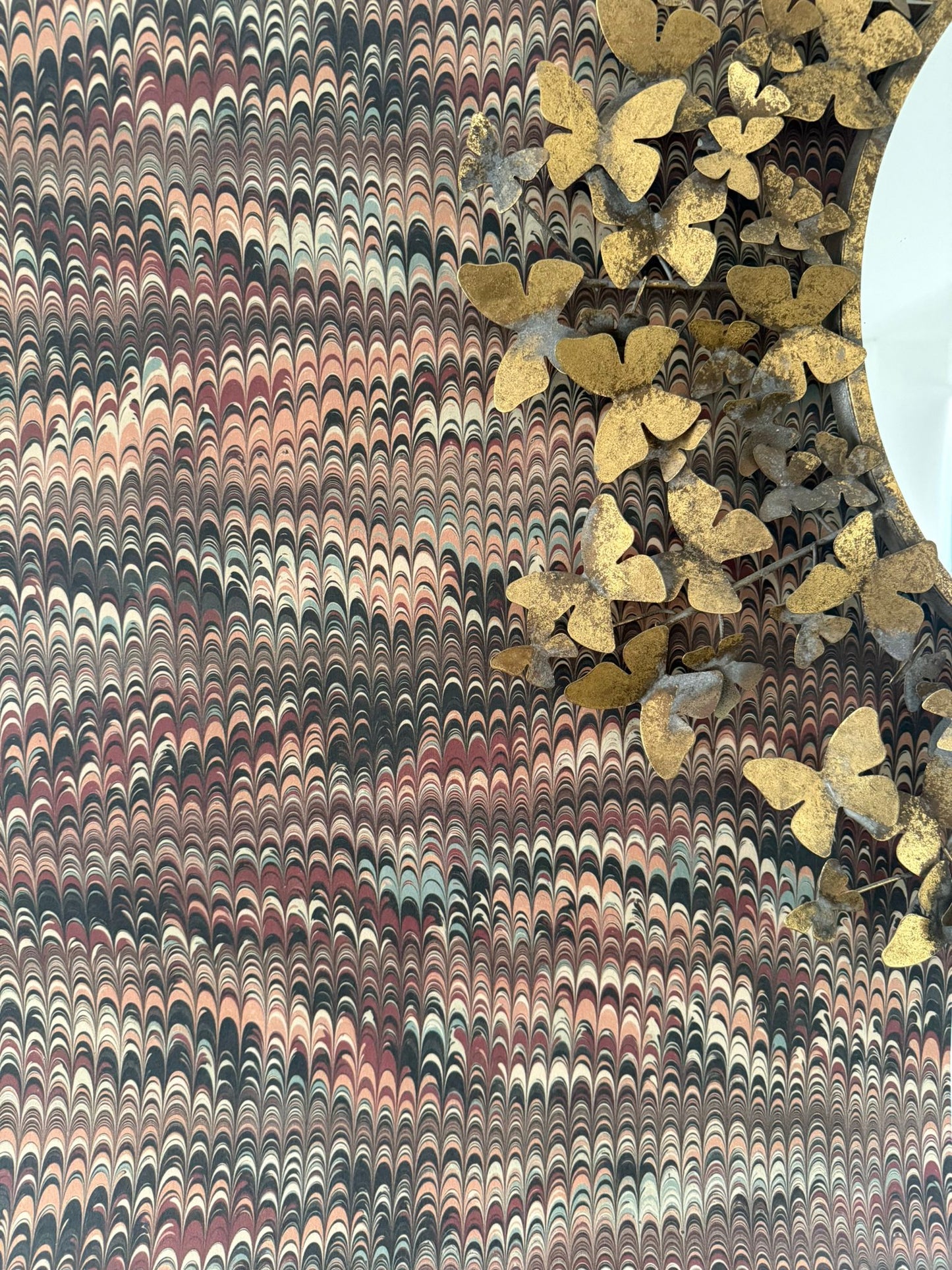 Marbled Wallpaper - 'Nonpareil' Col: Umber - Non-Woven