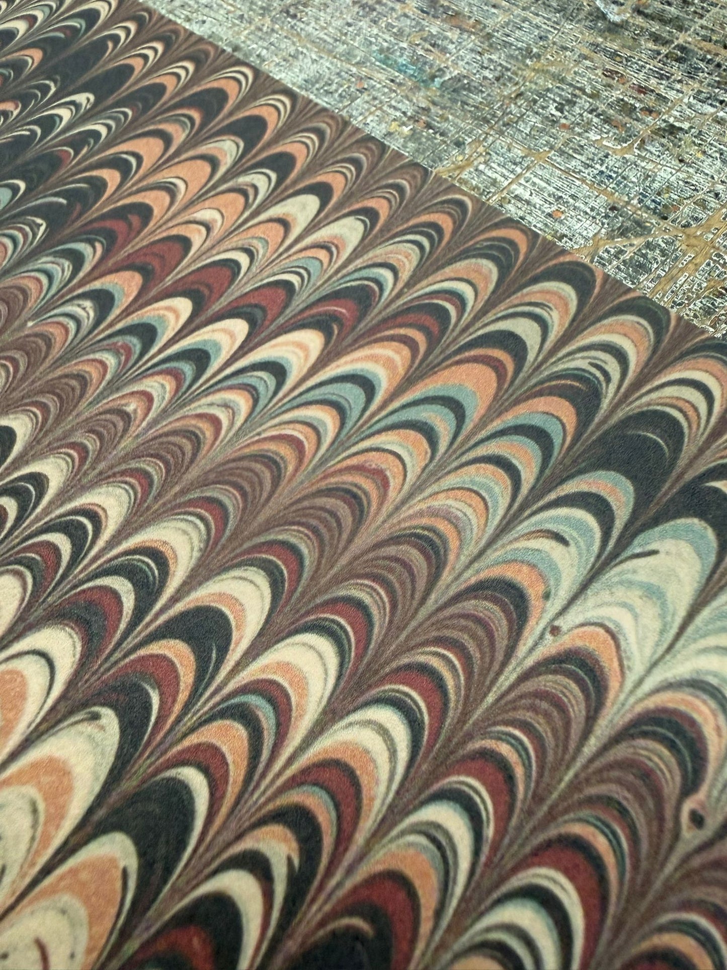 Marbled Wallpaper - 'Nonpareil' Col: Umber - Non-Woven