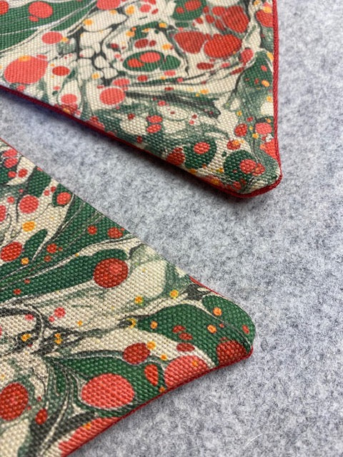 Linen Statement Marbled Bow - Juniper 'Jewel'