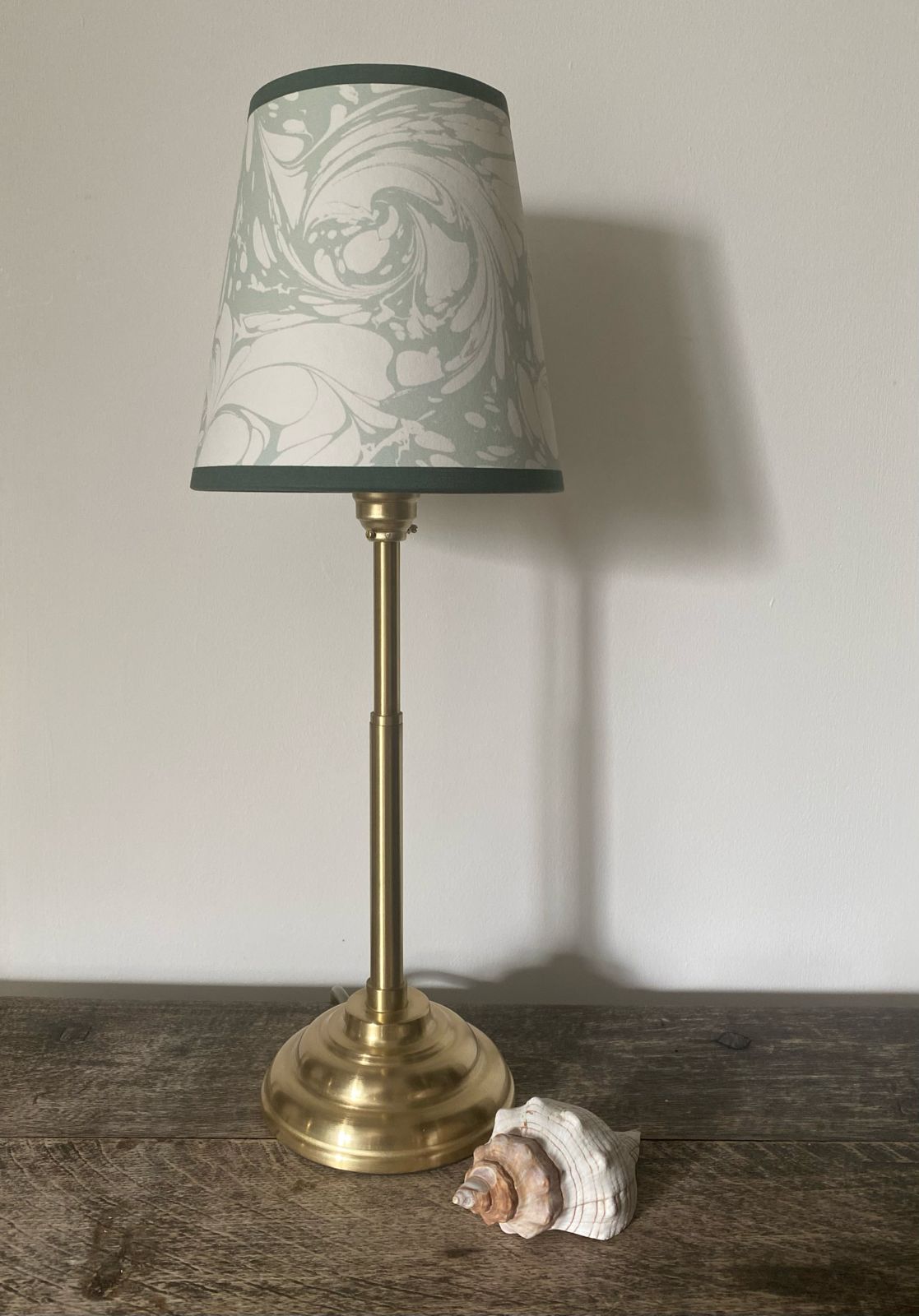 In Stock: House of Amitié Marbled Paper Lampshade - Flourish Willow - Empire - Size Small