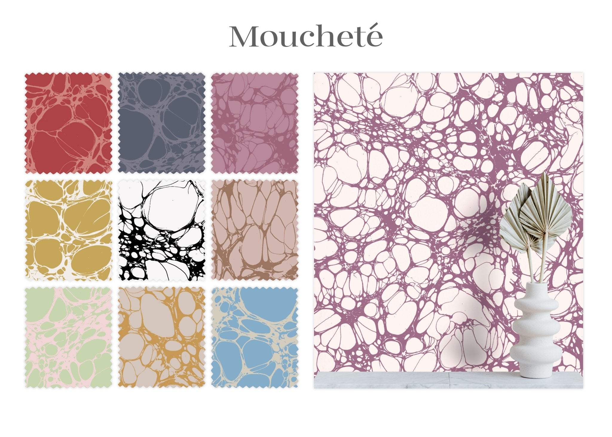 House of Amitié - Custom Marbled Wallpaper - 'Moucheté' - Eco or Mica Non Woven - House of Amitiéproduct_type#WAL - CUSTOM - MOUCHETÉ - MICA