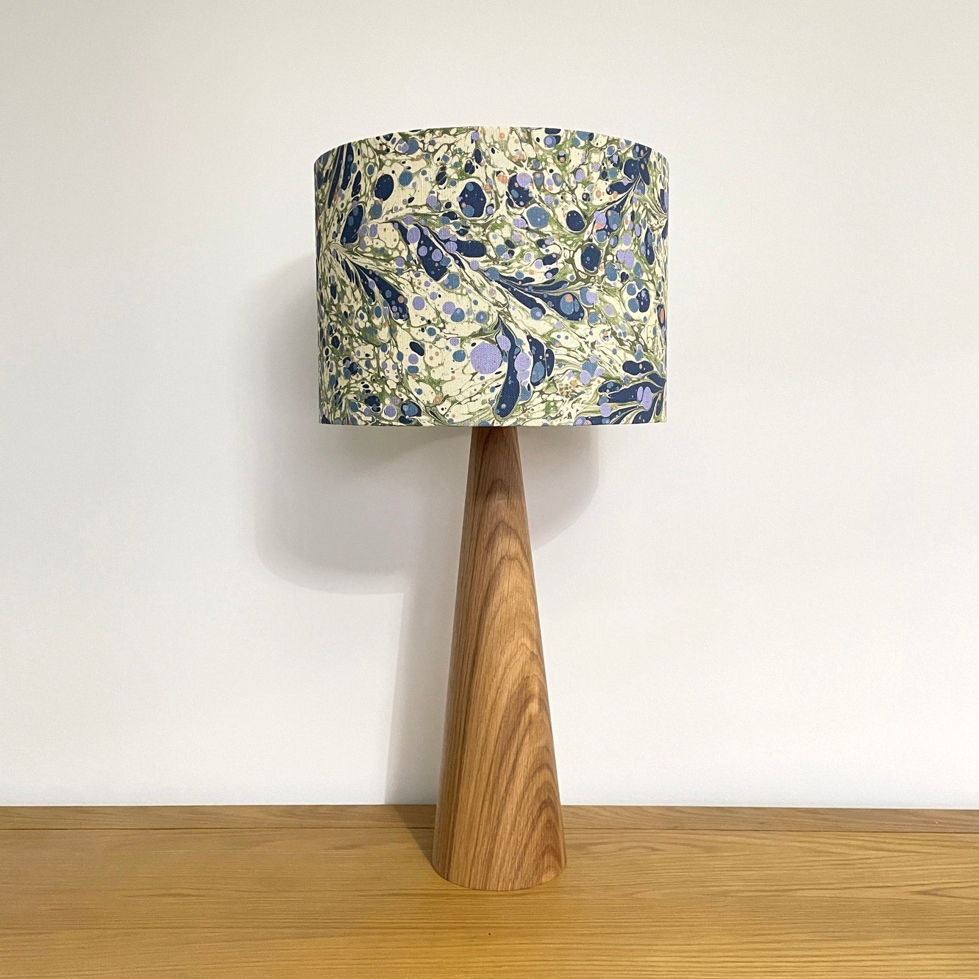 House of Amitié Marbled Lampshade - Linen - Juniper Blue Anise - Large - House of Amitiéproduct_type#LAM - 003 - LBF