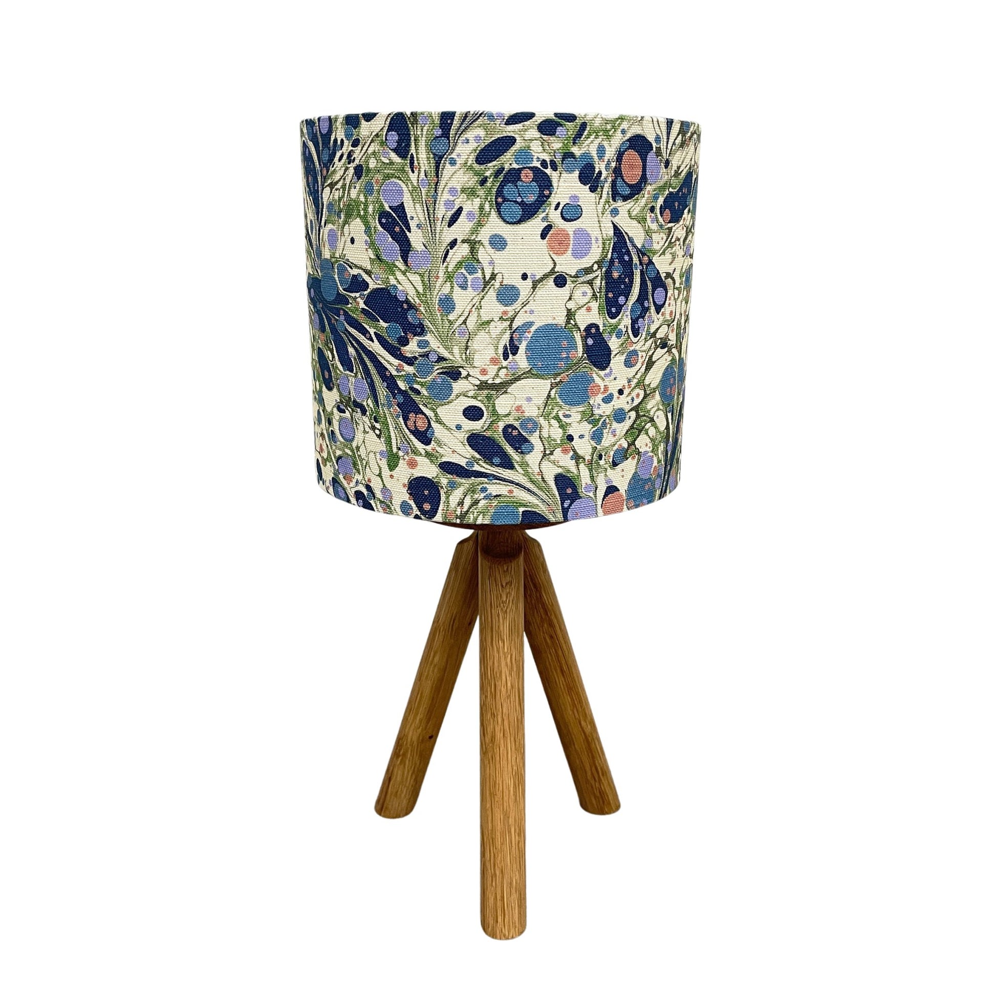 House of Amitié Marbled Lampshade - Linen - Juniper Blue Anise - Standard - House of Amitiéproduct_type#LAM - 001 - LBF