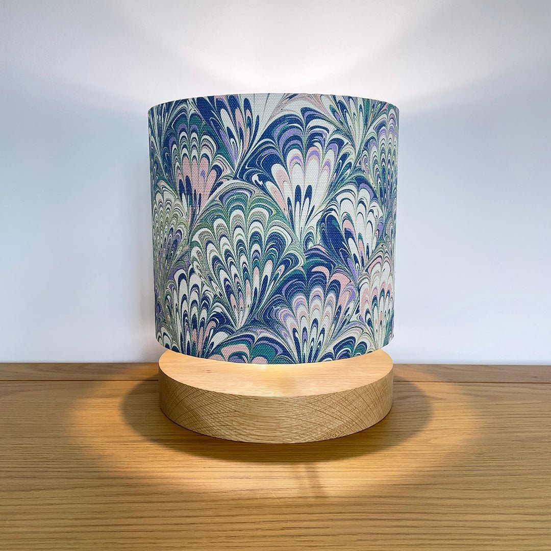 House of Amitié Marbled Lampshade - Linen - Serpentine Spring - Standard - House of Amitiéproduct_type#LAM - 006 - LBF