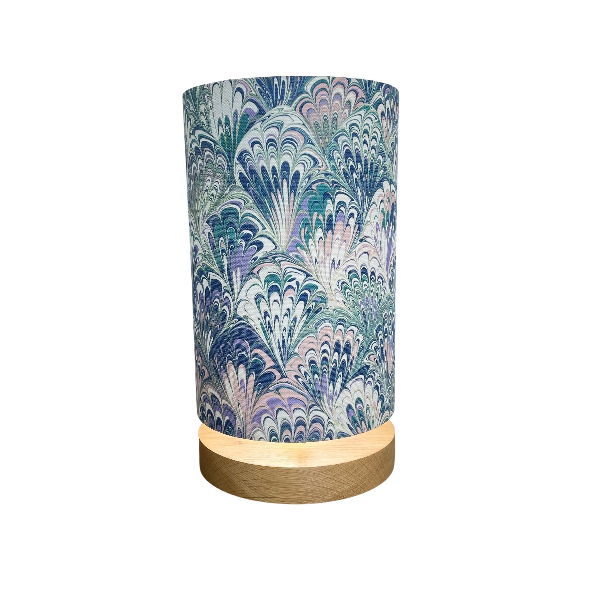 House of Amitié Marbled Lampshade - Linen - Serpentine Spring - Tall - House of Amitiéproduct_type#LAM - 007 - LBF