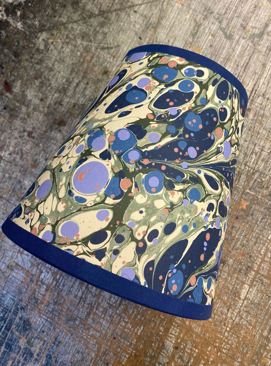 House of Amitié Marbled Paper Lampshade - Juniper Blue Anise - Empire - Size Small - House of Amitiéproduct_type#LAM - WP - 001 - LBF