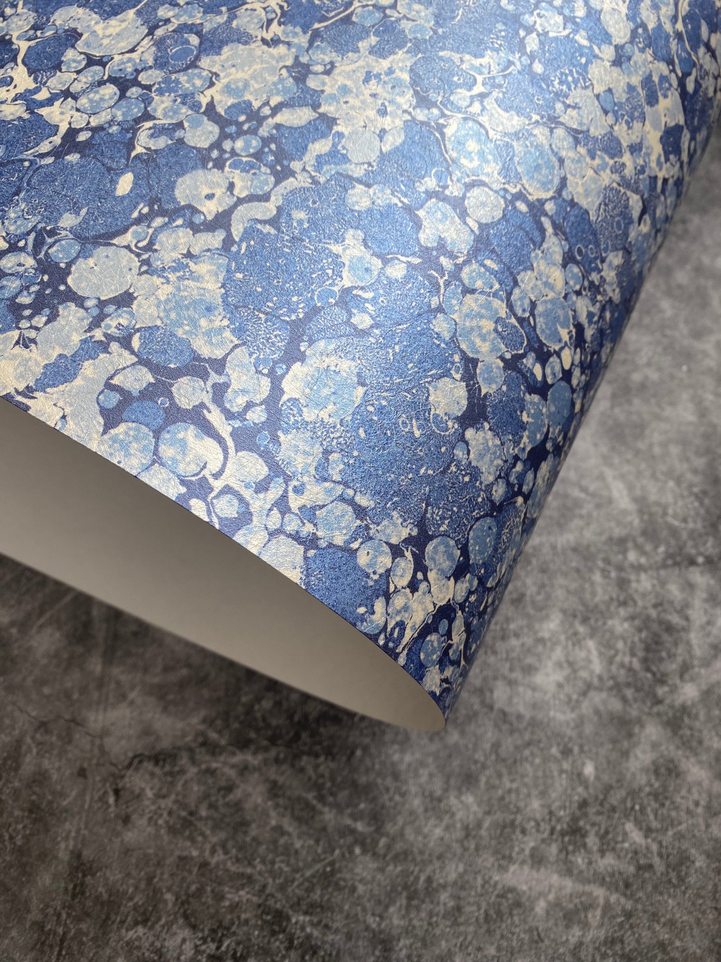 Printed Wallpaper - 'Ditzy' Col: Blue Daze - Mica Coated Non-Woven