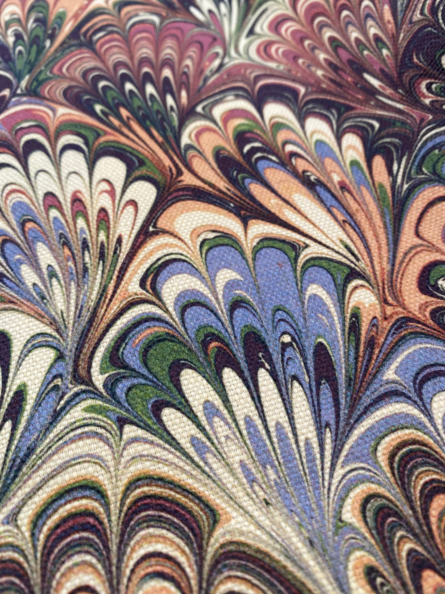 Printed Fabric - 'Serpentine' Col: Summer - Linen / Cotton Union